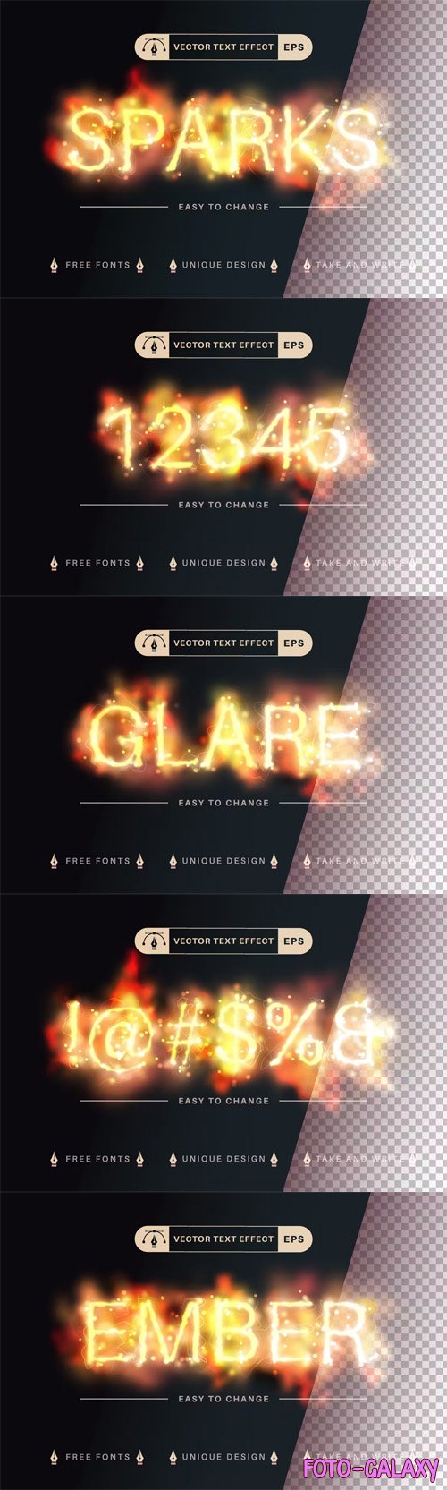 Sparks - Editable Text Effect, Font Style