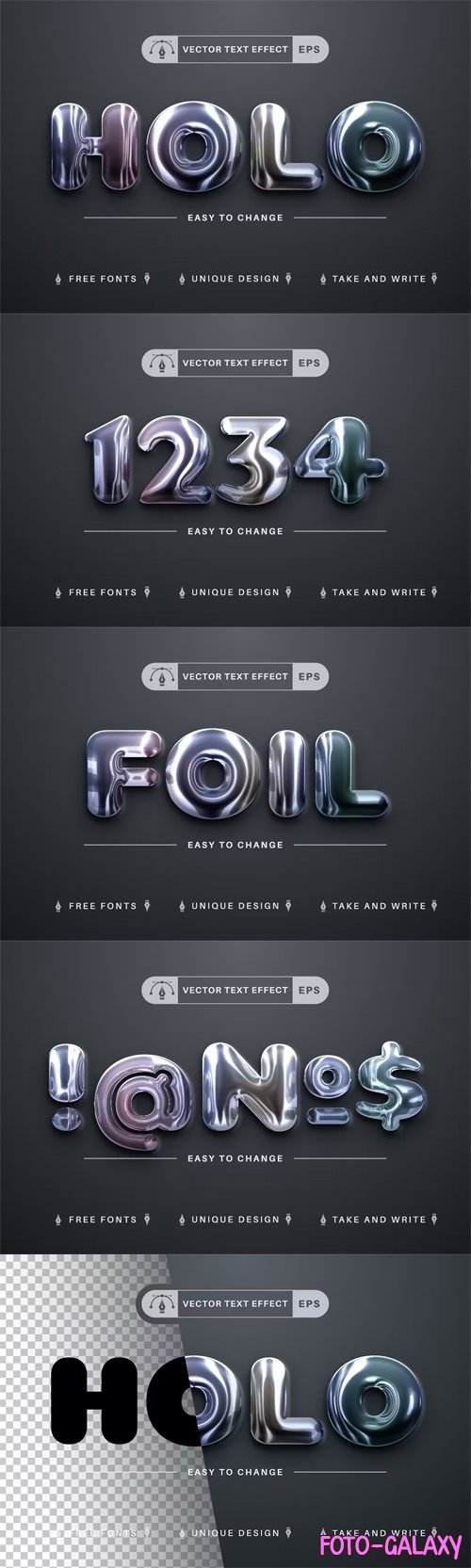 Holo - Editable Text Effect, Font Style