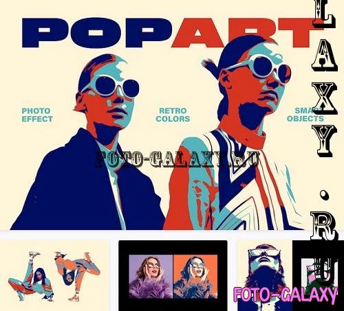 Retro Pop Art Photo Effect - 91557187