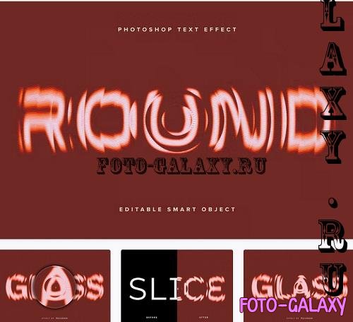 Round Glass Distorted Text Effect Mockup - 2WW9VZP