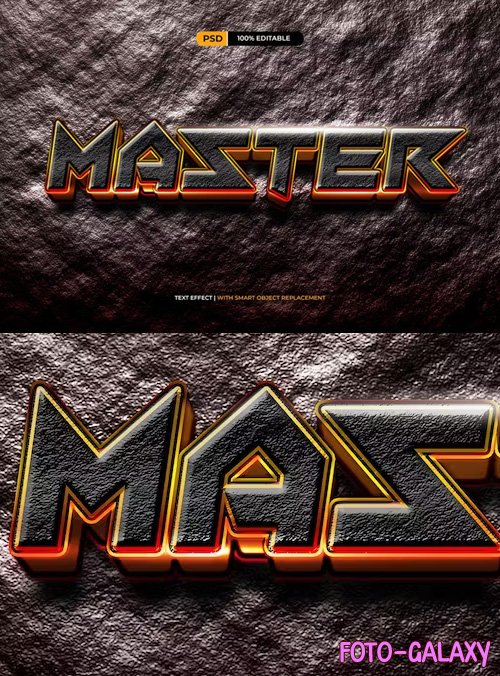 Master - Realistic Editable PSD Text Effect Template