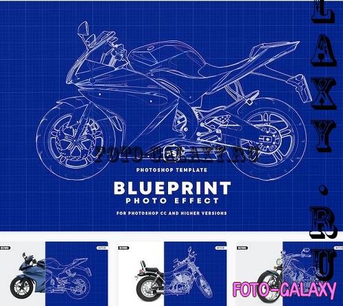 Blueprint Photo Effect - 9J3VJ5F