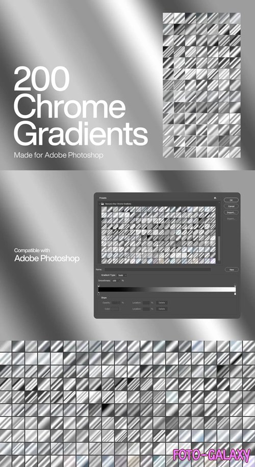 Chrome Gradients for Photoshop