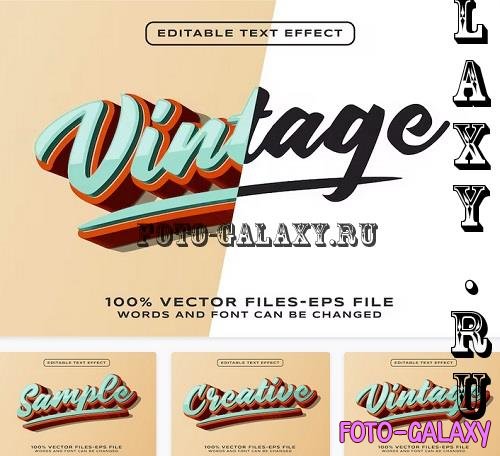 Vintage Editable Text Effect - KZR39ME