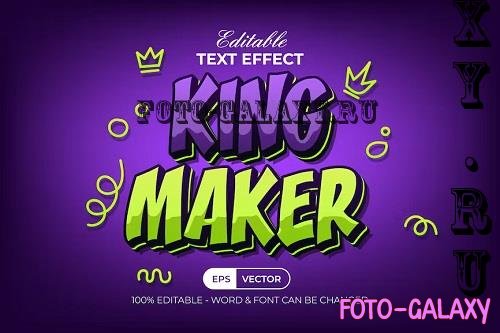 Fun Text Effect Sticker Style - 91564829