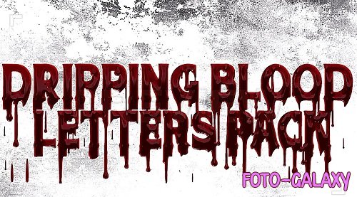 Pack Of Dripping Blood Letters 1905780 - Motion Graphics