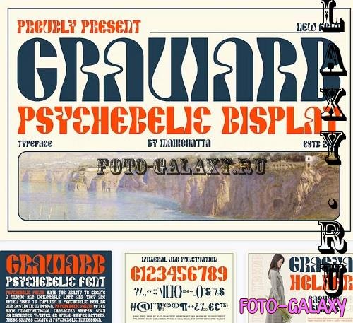 Graviard - Psychedelic Display Font - 6ZTPPGY