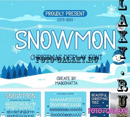 Snowmon - Christmas Display Font - 7HF9T26