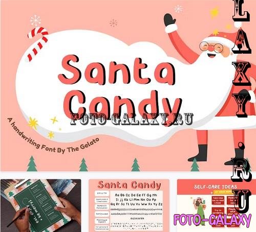 Santa Candy Christmas Handwritten Font - 2JMGTGX