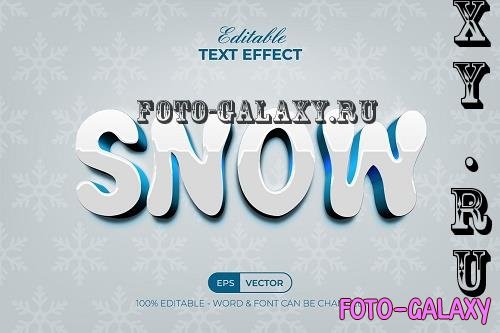 Snow Text Effect 3D Style - 91568118