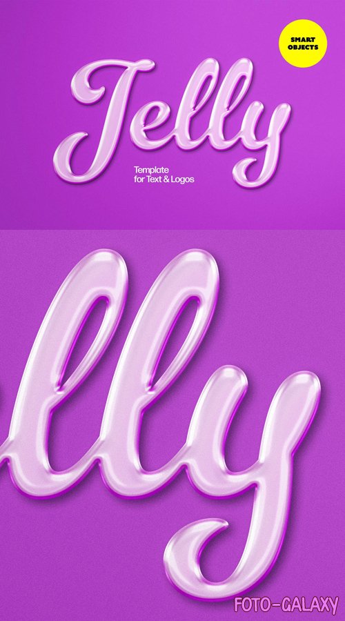 Violet Glossy Text Effect for Photoshop