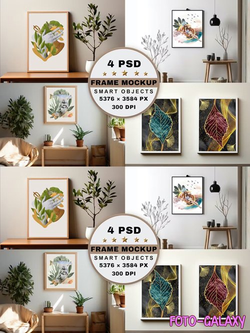 Rustic Wood Picture Frames - PSD Mockups Templates