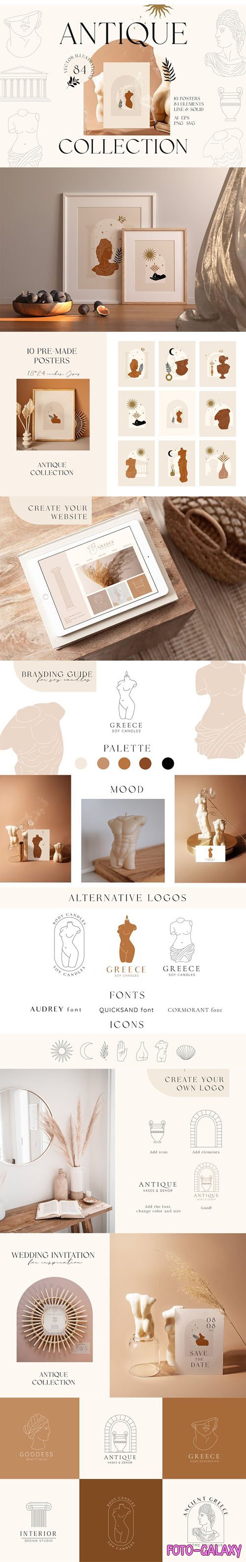 Antique Collection for Illustrator +PNG