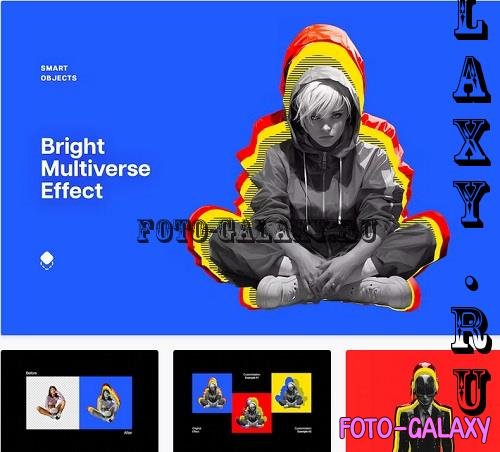 Bright Multiverse Photo Effect - 91577328