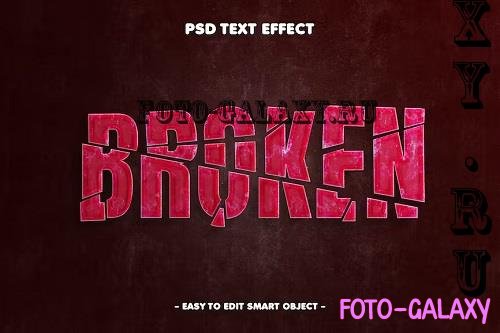 Broken Scattered Text Effect Layer Style - CH25598