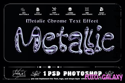 Metallic Chrome Text Effect PSD - UGNVETH