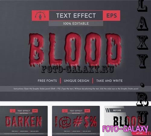 Blood - Editable Text Effect - 58617935