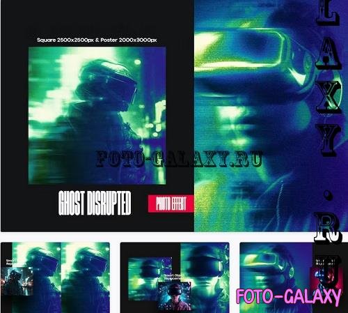 Ghost Disrupted Square And Poster Photo Effect - 8B78GU3