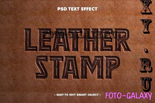 Deboss Leather Stamp Editable Text Effect - JGQHQNF