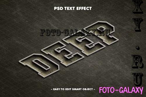 Perspective Concrete Texture Deep Text Effect - B2WGFD3