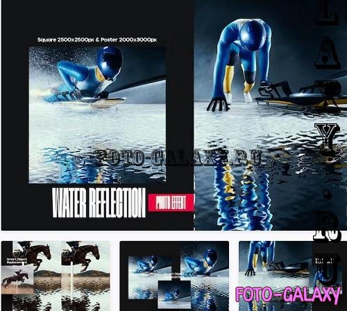 Water Reflection Square And Poster Photo Effect - P3J6GTB