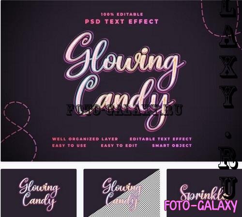 Glowing Candy Text Effect - Z93UVMD