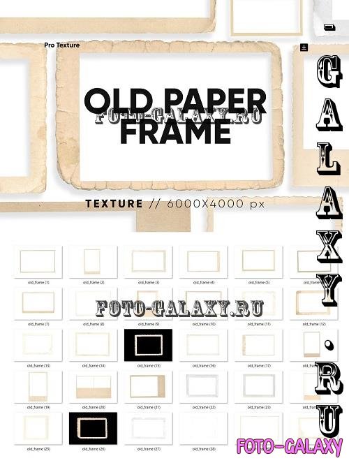 30 Old Paper Frame Texture HQ - 91598051