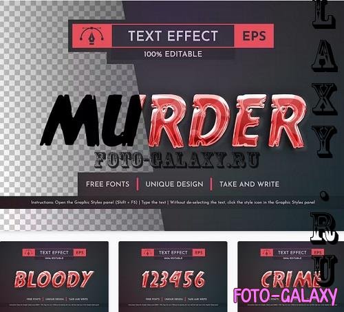 Murder - Editable Text Effect - 58623571