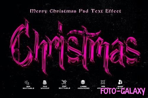 Merry Christmas PSD Tesxt Effect - 5L33DTX
