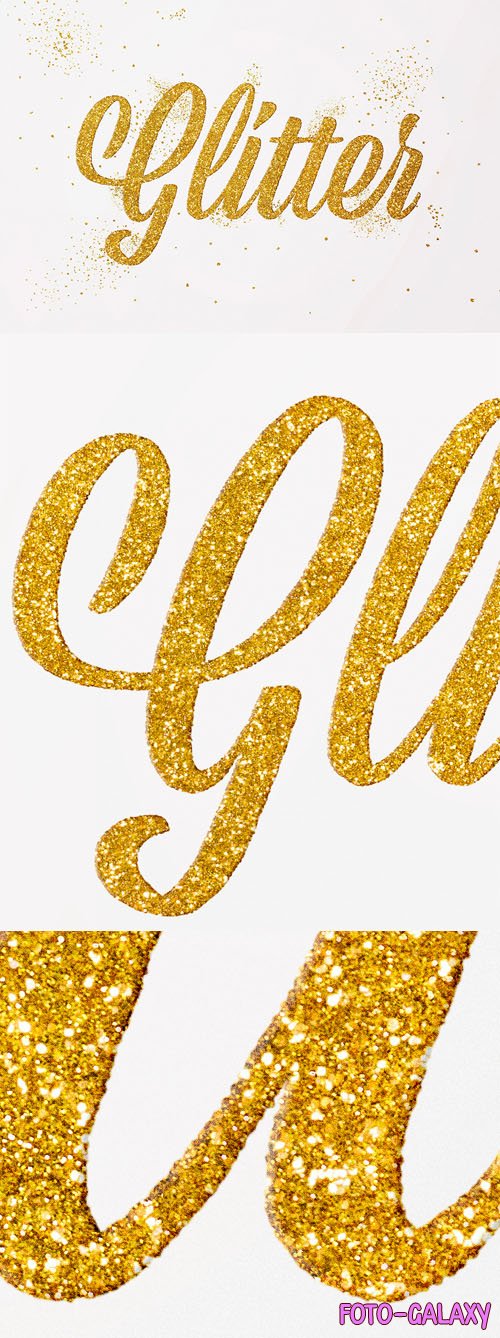 Gold Glitter Photoshop Text Effect