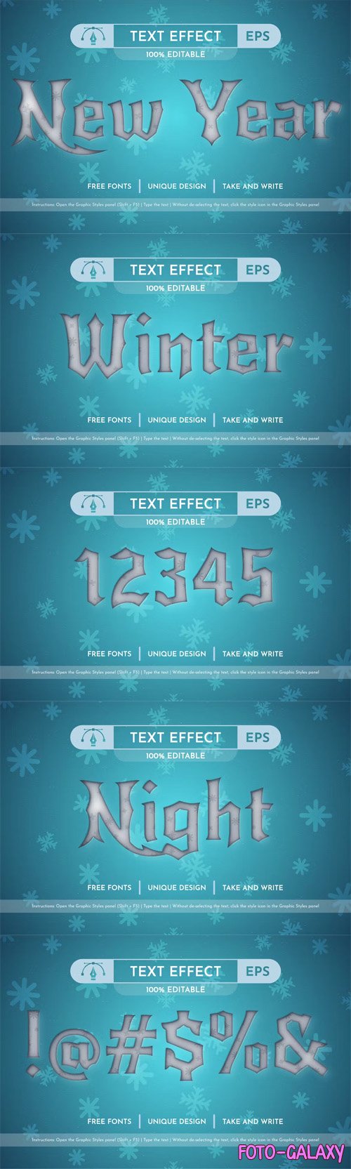 New Year Text Effect for Illustrator