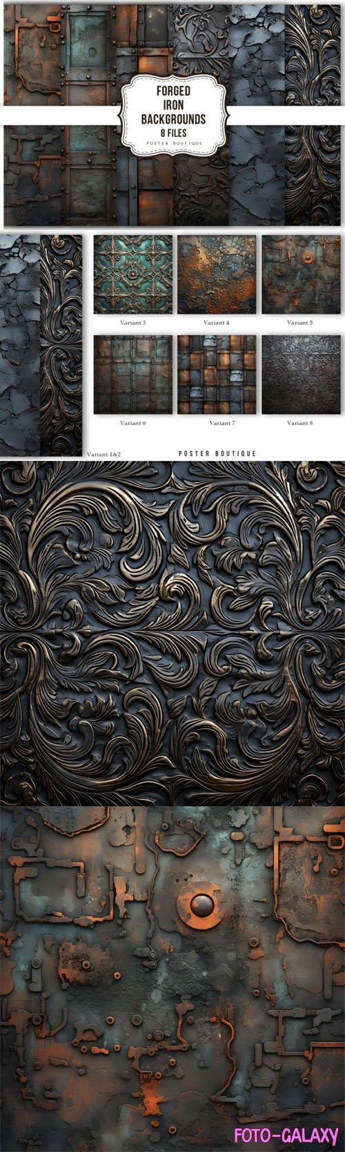 Forged Iron - 8 Backgrounds Pack