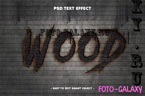 Burn Wood Editable Text Effect - F3YFC3S