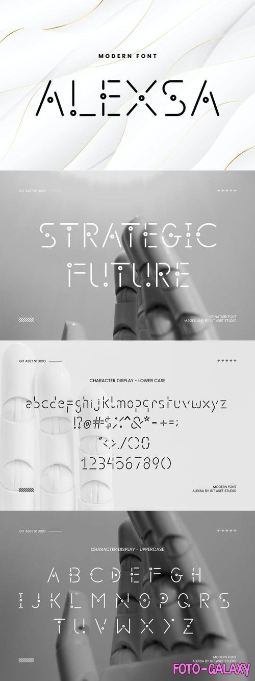 Alexsa - Futuristic Technology Display Font 