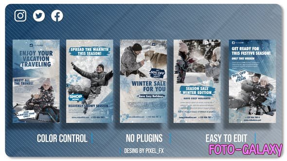 Videohive - Winter Sale Instagram Stories 49156197 