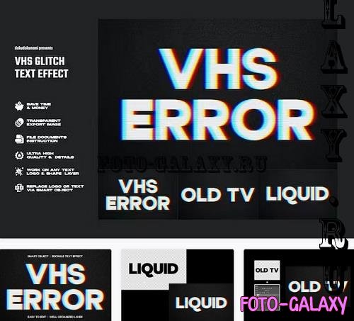 VHS Glitch Text Effect - YUM2UAY