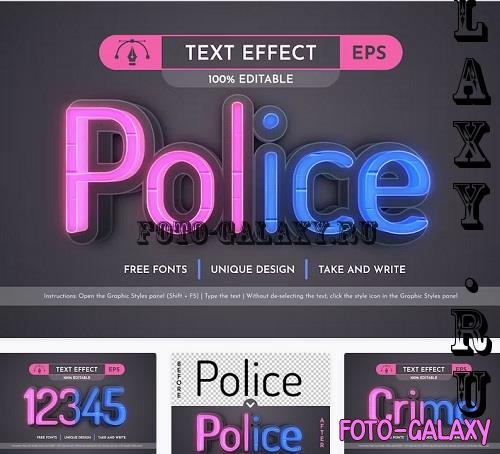 Police - Editable Text Effect - 91615881