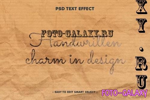 Handwritten Note on Paper Text Effect - U6UH7U7