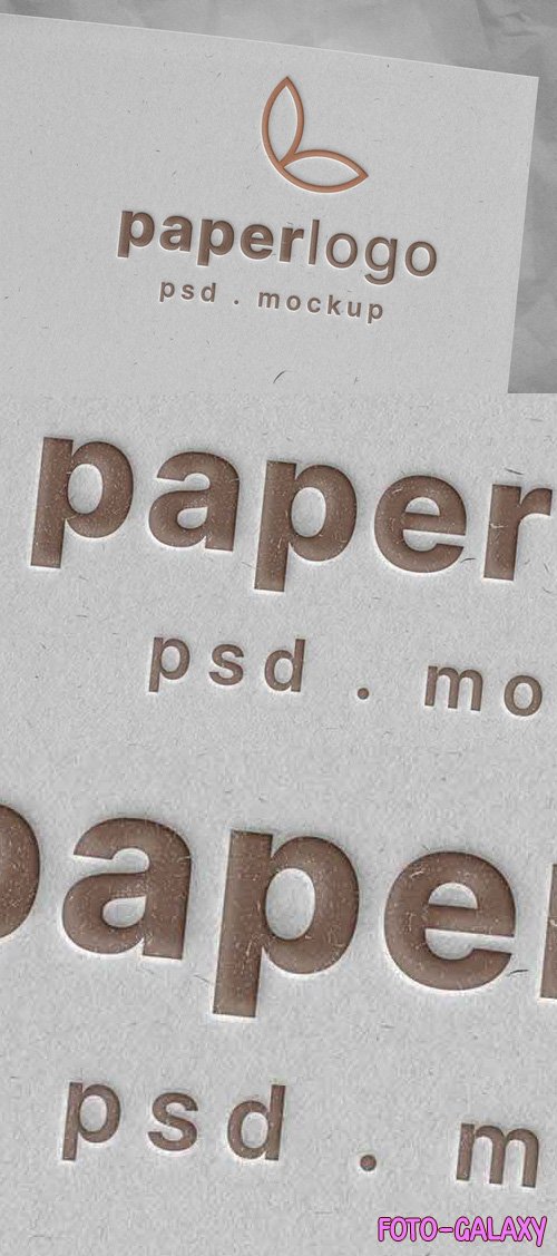 Paper Logo PSD Mockup Template