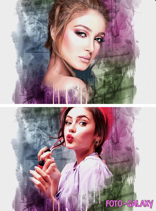 Drawing Watercolor Art Photo Effect for Photoshop