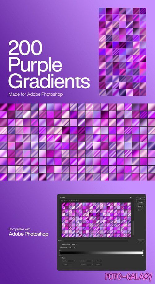 Purple Gradients for Photoshop
