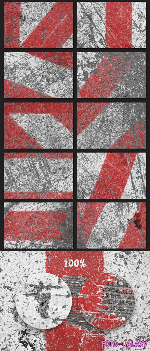 Red & White - Painted Asphalt Textures Collection