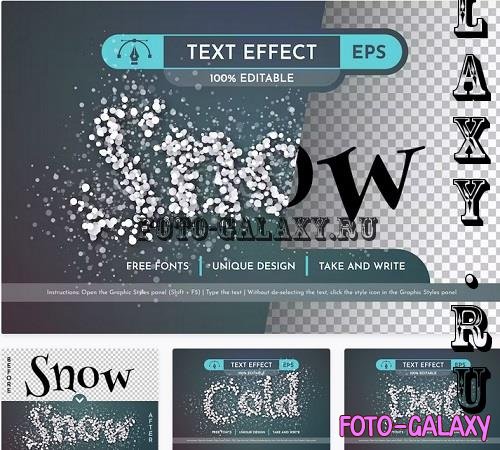 Fallen Snow - Editable Text Effect - 91658063