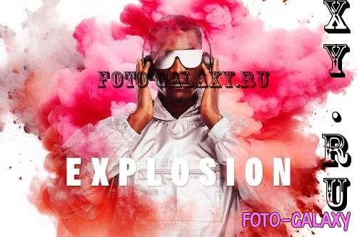 Bright Smoke Explosion Photo Effect - 91668664