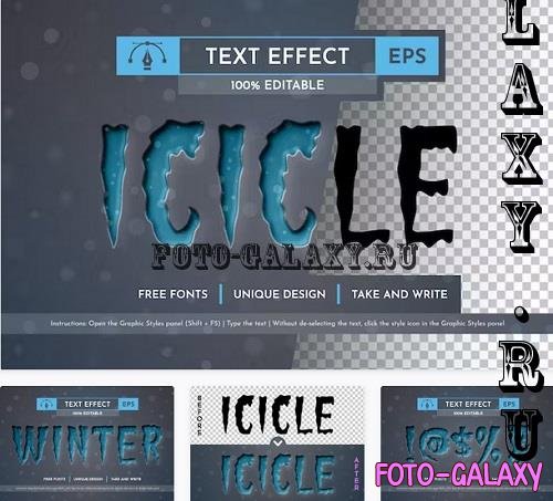 Icicle - Editable Text Effect - 91667451