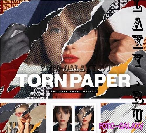 Torn Paper Photo Effect Template - 7L8TE2H