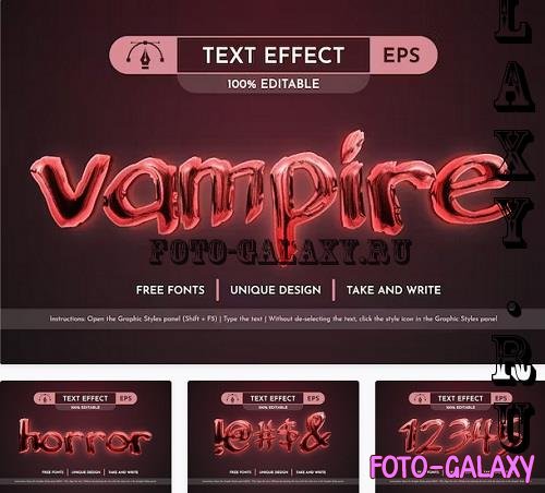 Vampire - Editable Text Effect - 91539583