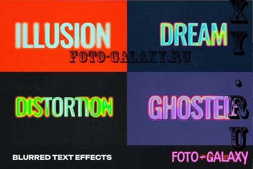 4 Blurred Text Effects - J2YJM45