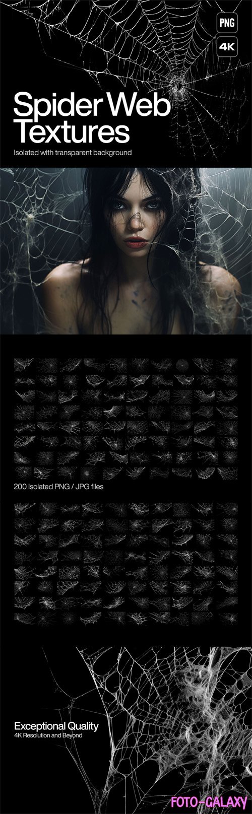 Spider Web Overlays Collection for Photoshop