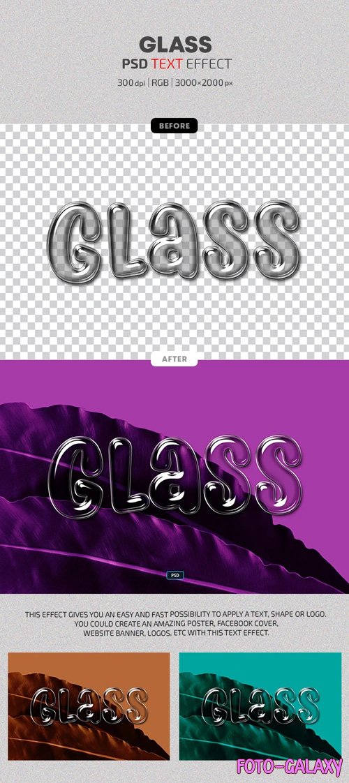 Glass - Photoshop Text Effects